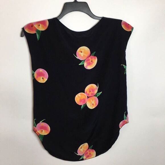 Alternative Apparel Peaches Silk Blend Black Top - Picture 5 of 11